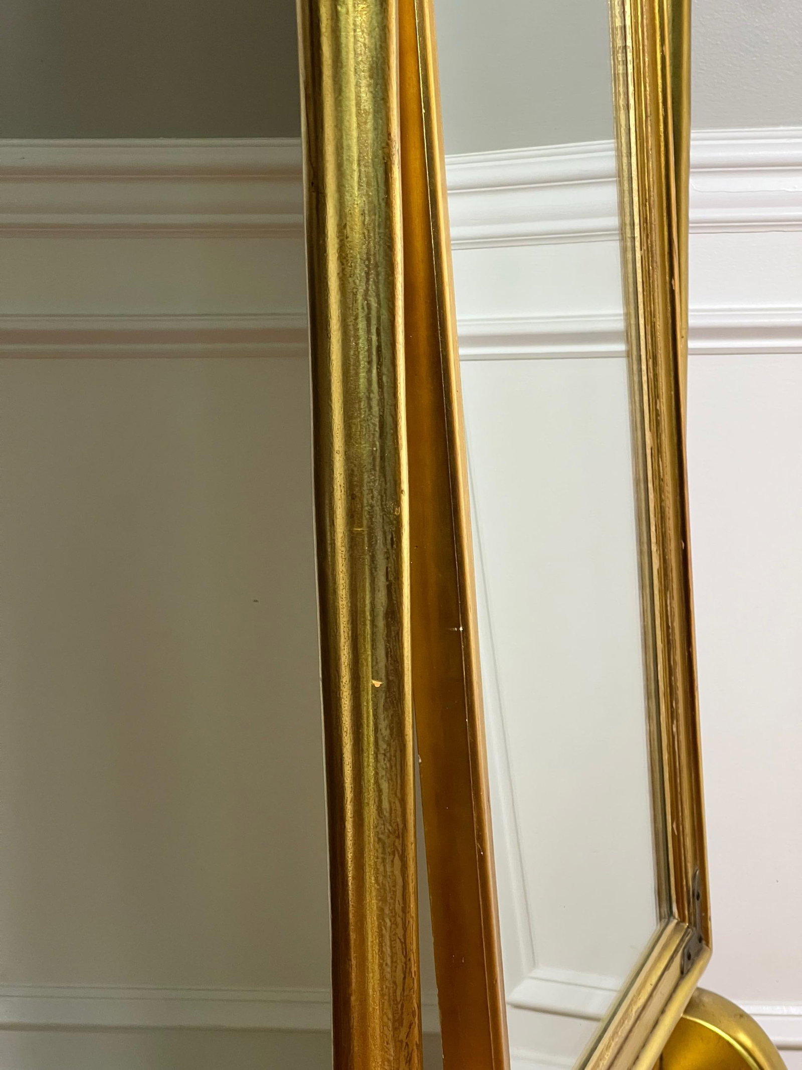 1970s Hollywood Regency Giltwood Cheval Floor Mirror - 11
