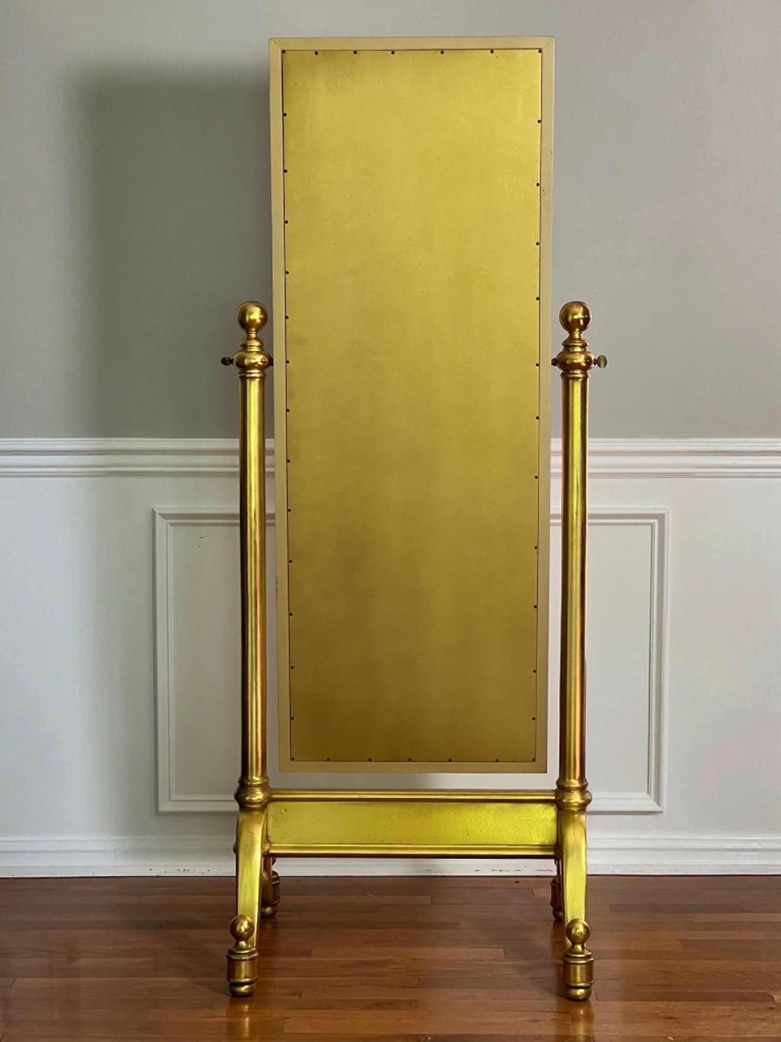 1970s Hollywood Regency Giltwood Cheval Floor Mirror - 13