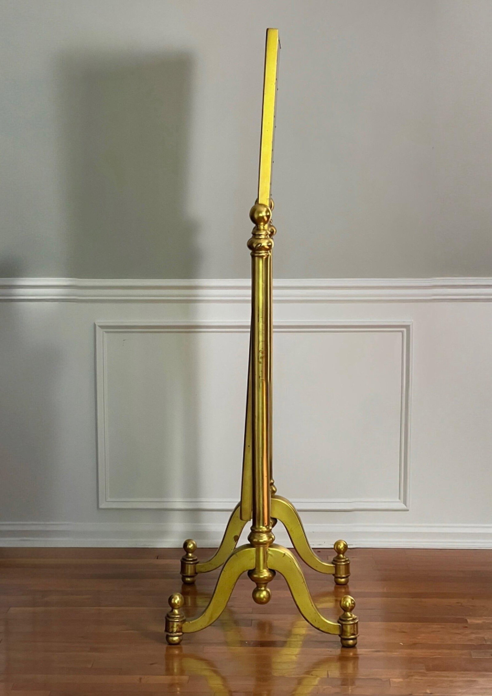 1970s Hollywood Regency Giltwood Cheval Floor Mirror - 4