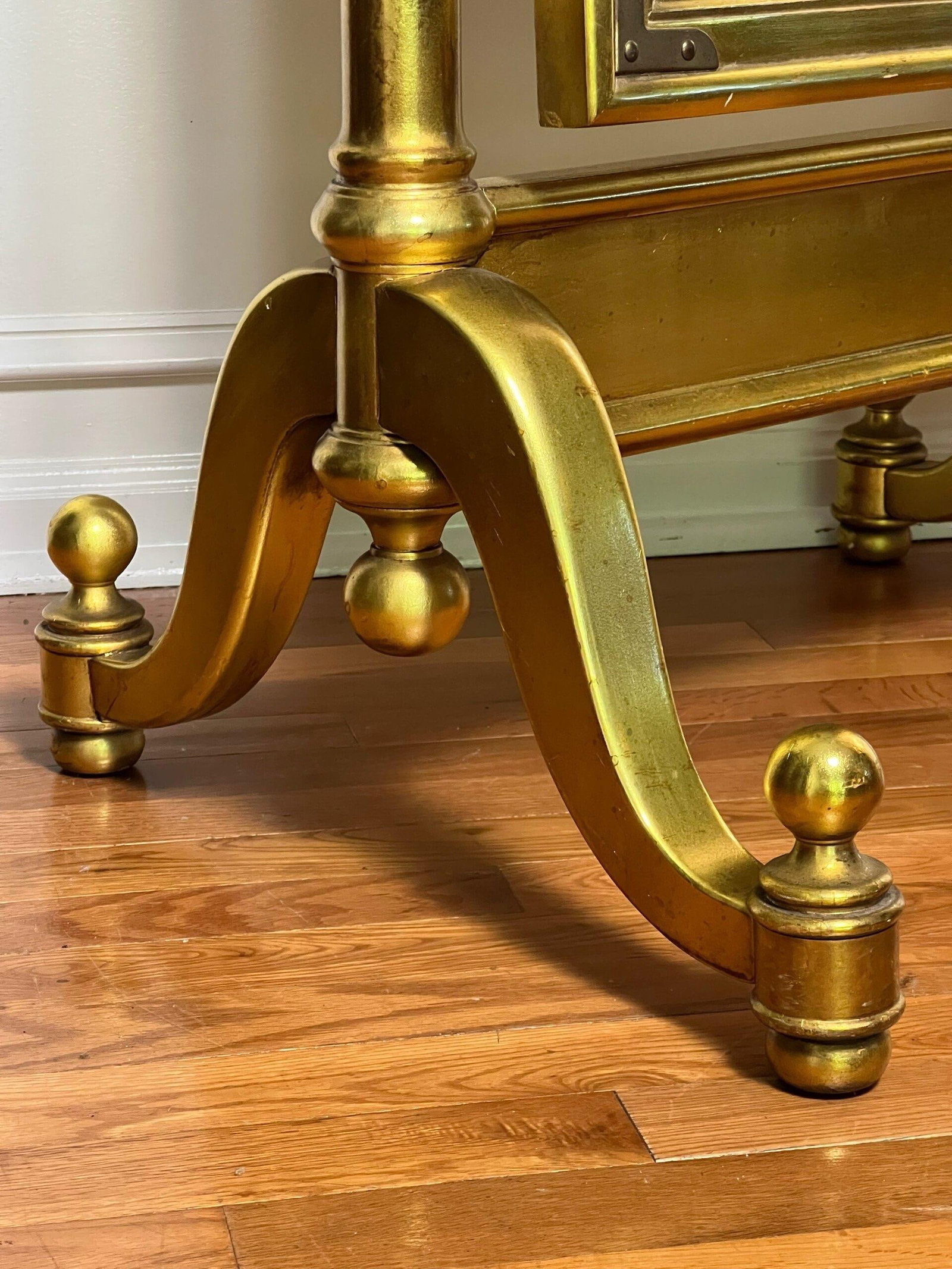 1970s Hollywood Regency Giltwood Cheval Floor Mirror - 7