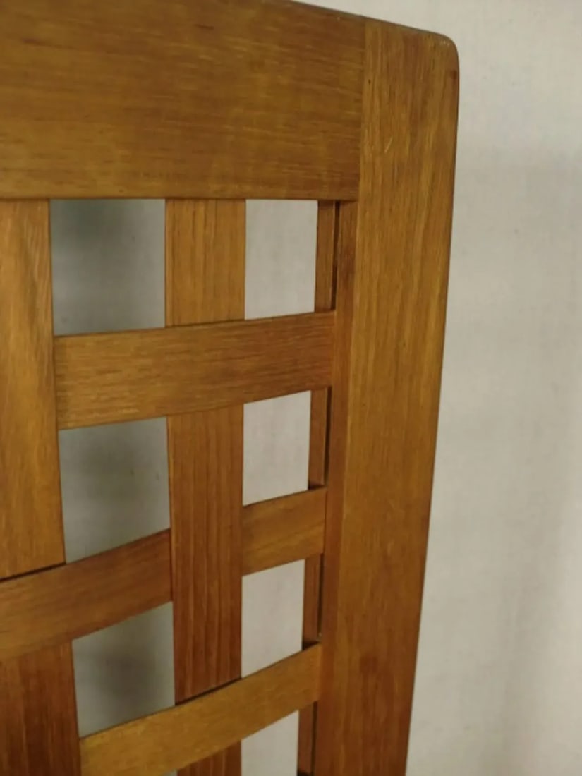 Mid-Century Modern Danish Teak Weave-Style Screen - 3