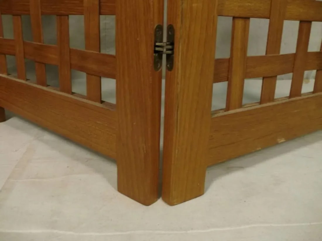 Mid-Century Modern Danish Teak Weave-Style Screen - 4