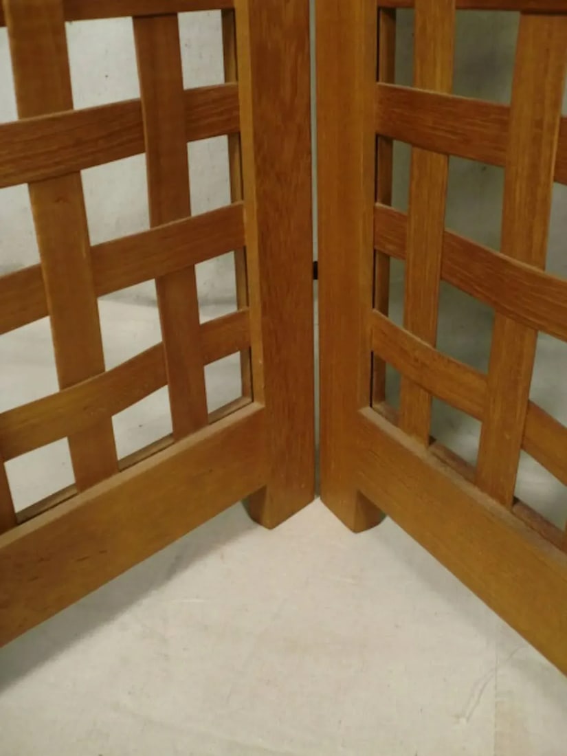 Mid-Century Modern Danish Teak Weave-Style Screen - 5