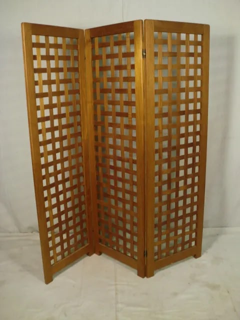 Mid-Century Modern Danish Teak Weave-Style Screen - 7