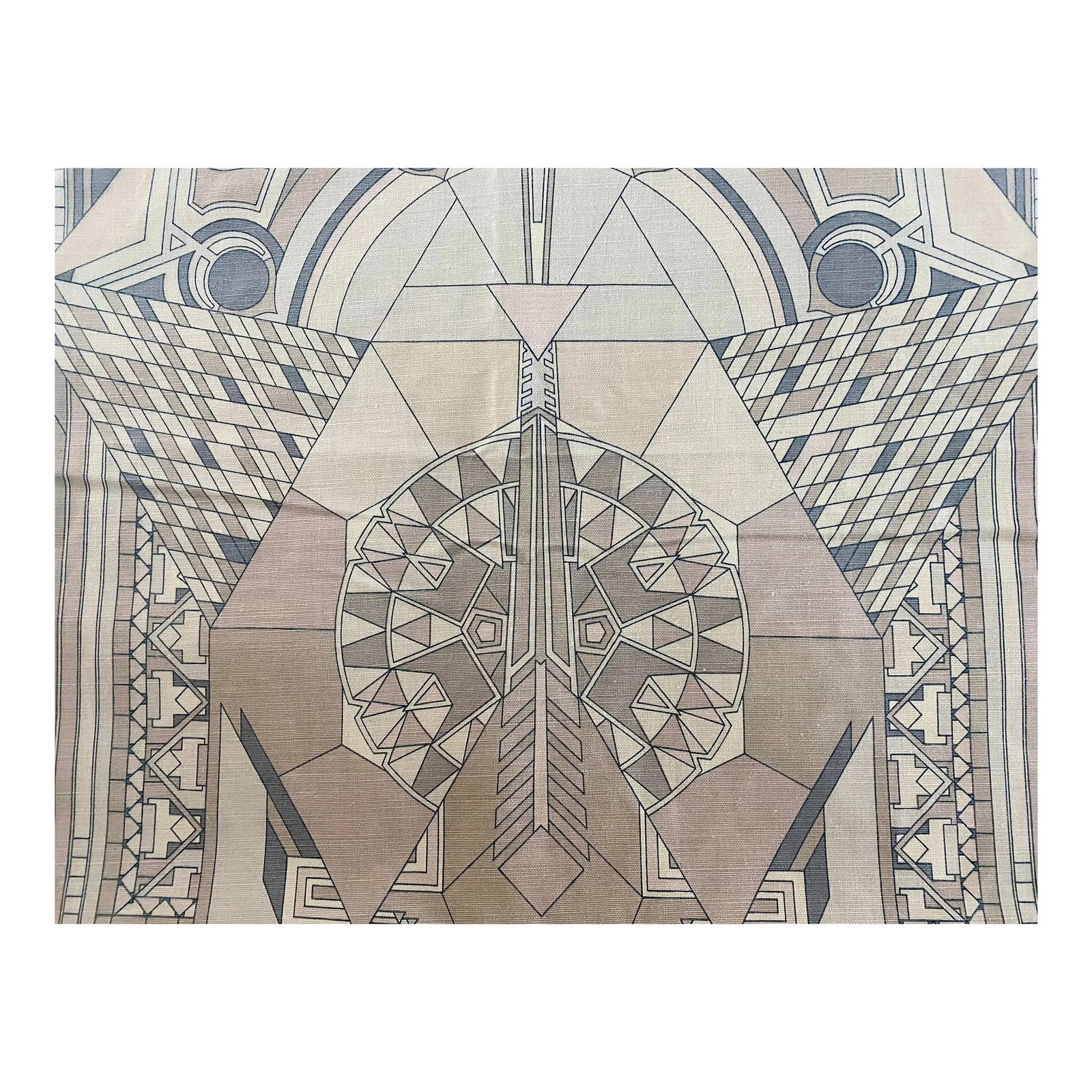 Frank Lloyd Wright for Schumacher, Imperial Peacock, Tokyo, Textile Fabric, 7 Yards (1 of 9)