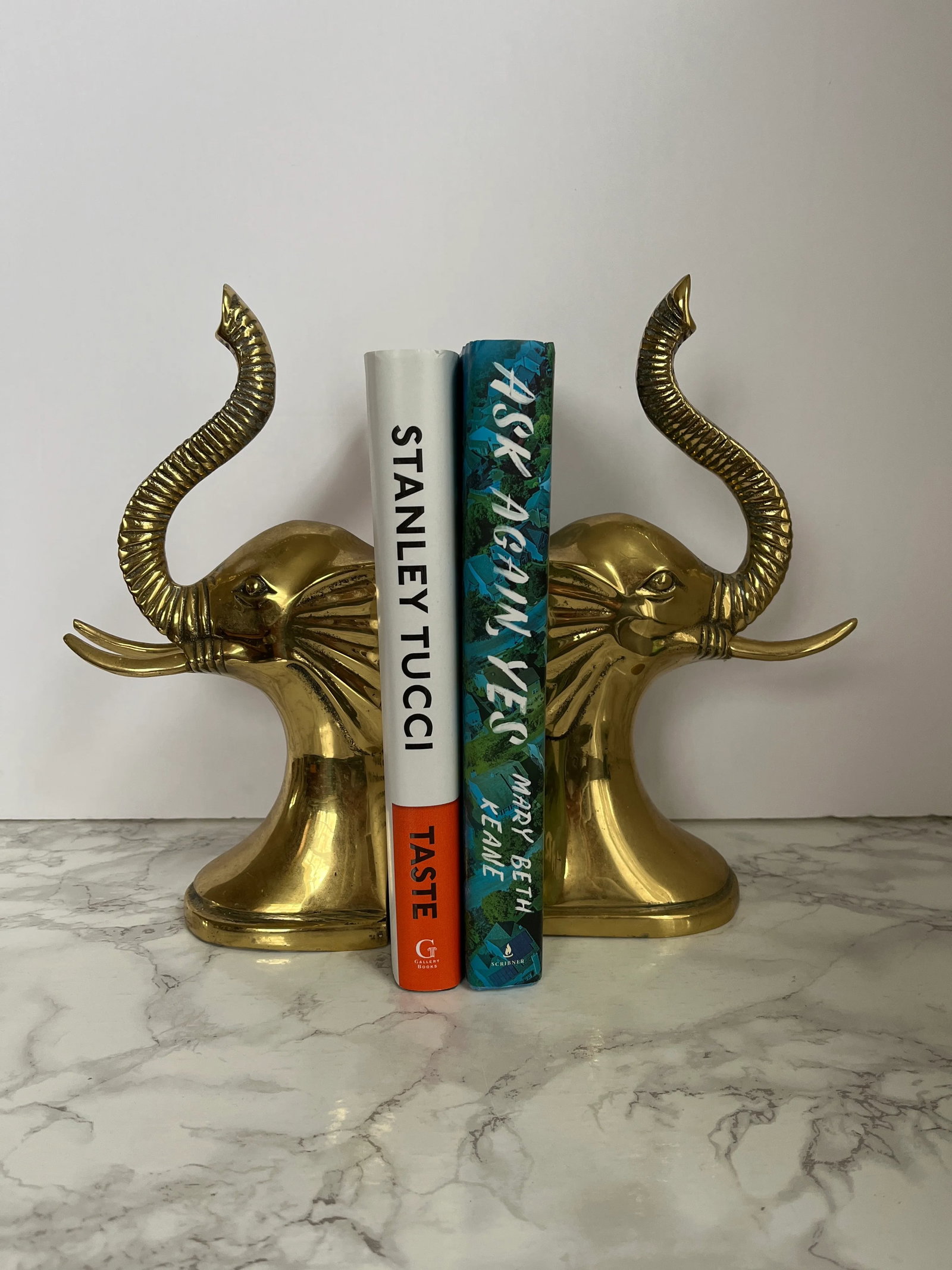 Vintage Brass Elephant Bookends - a Pair - 5