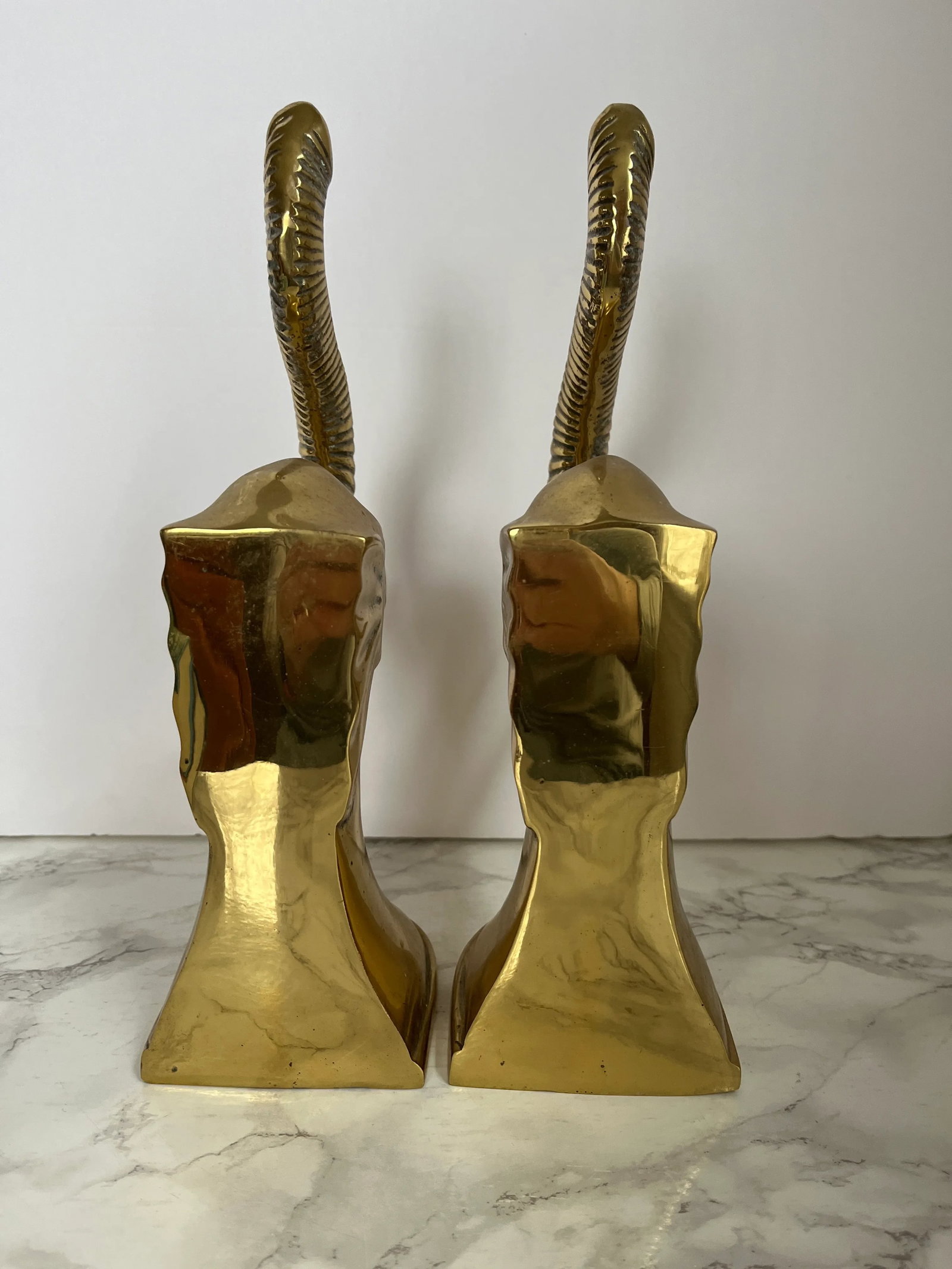Vintage Brass Elephant Bookends - a Pair - 6