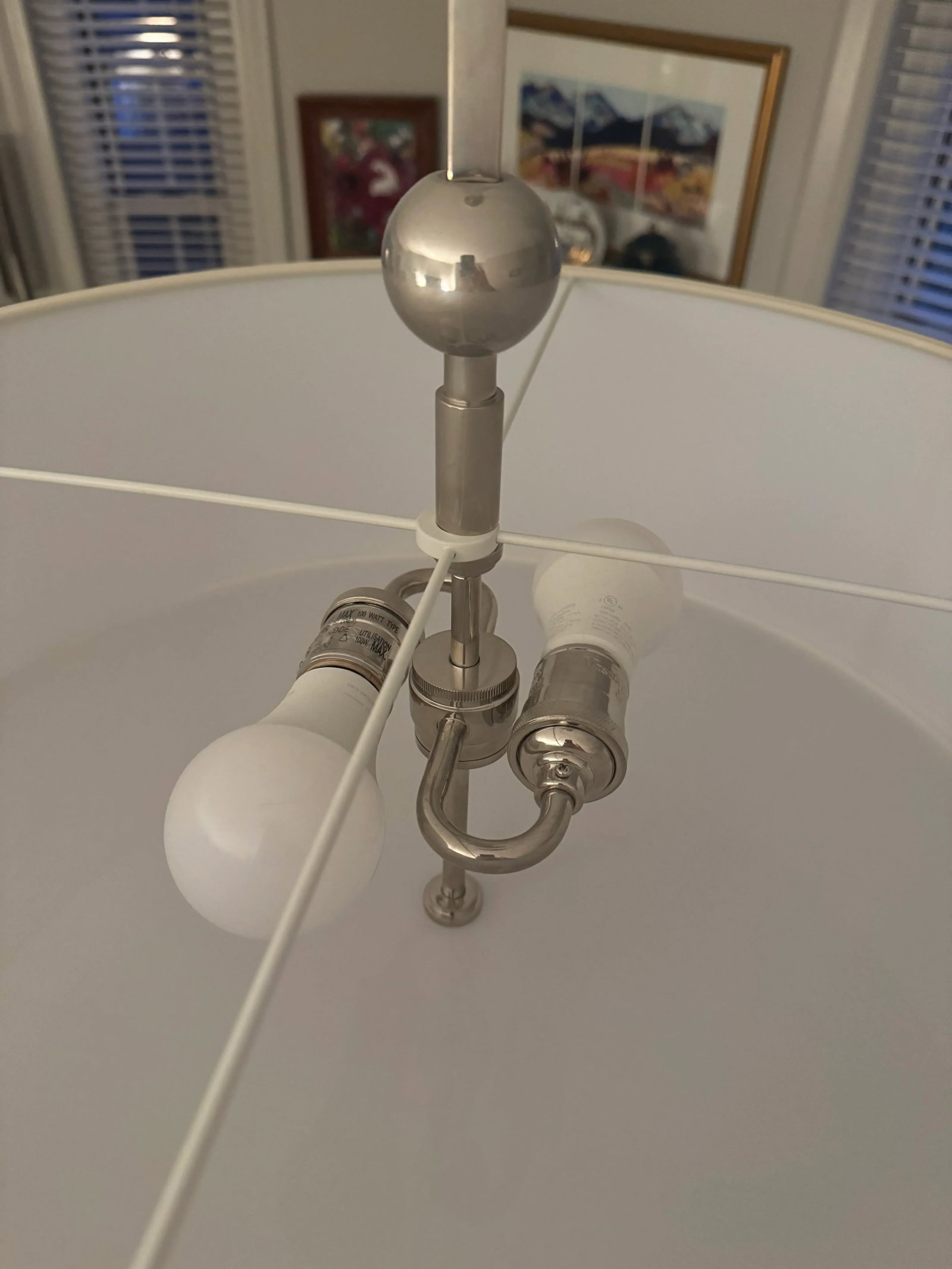 Reed Hanging Shade by Thomas O'Brien for Visual Comfort in Polished Nickel - 6