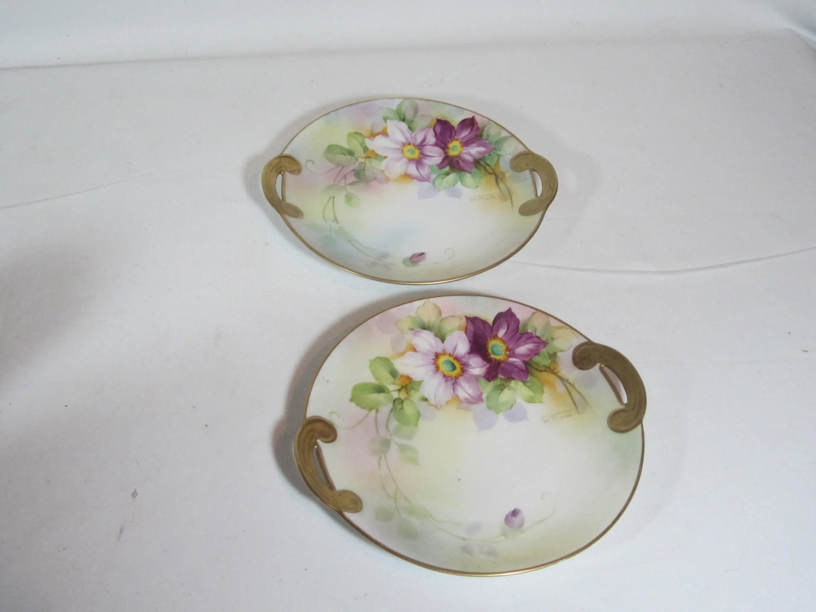 Nippon Floral Plates - A Pair - 3