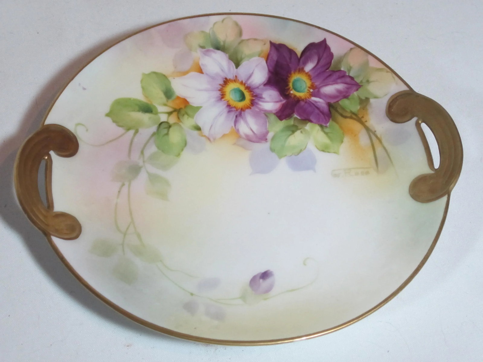 Nippon Floral Plates - A Pair - 4