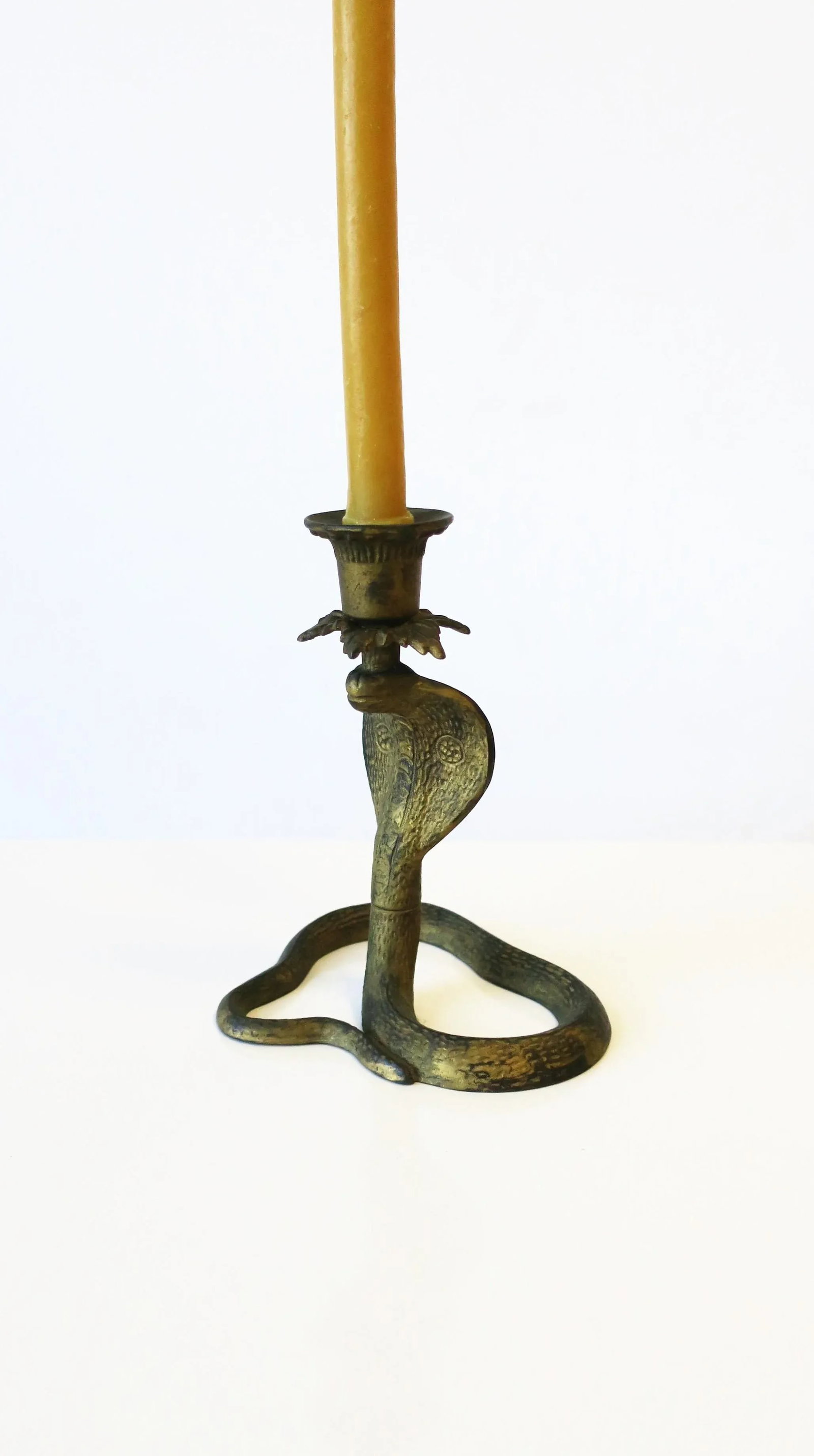 Cobra Snake Candlestick Holder, Circa Early 20th Century - 7