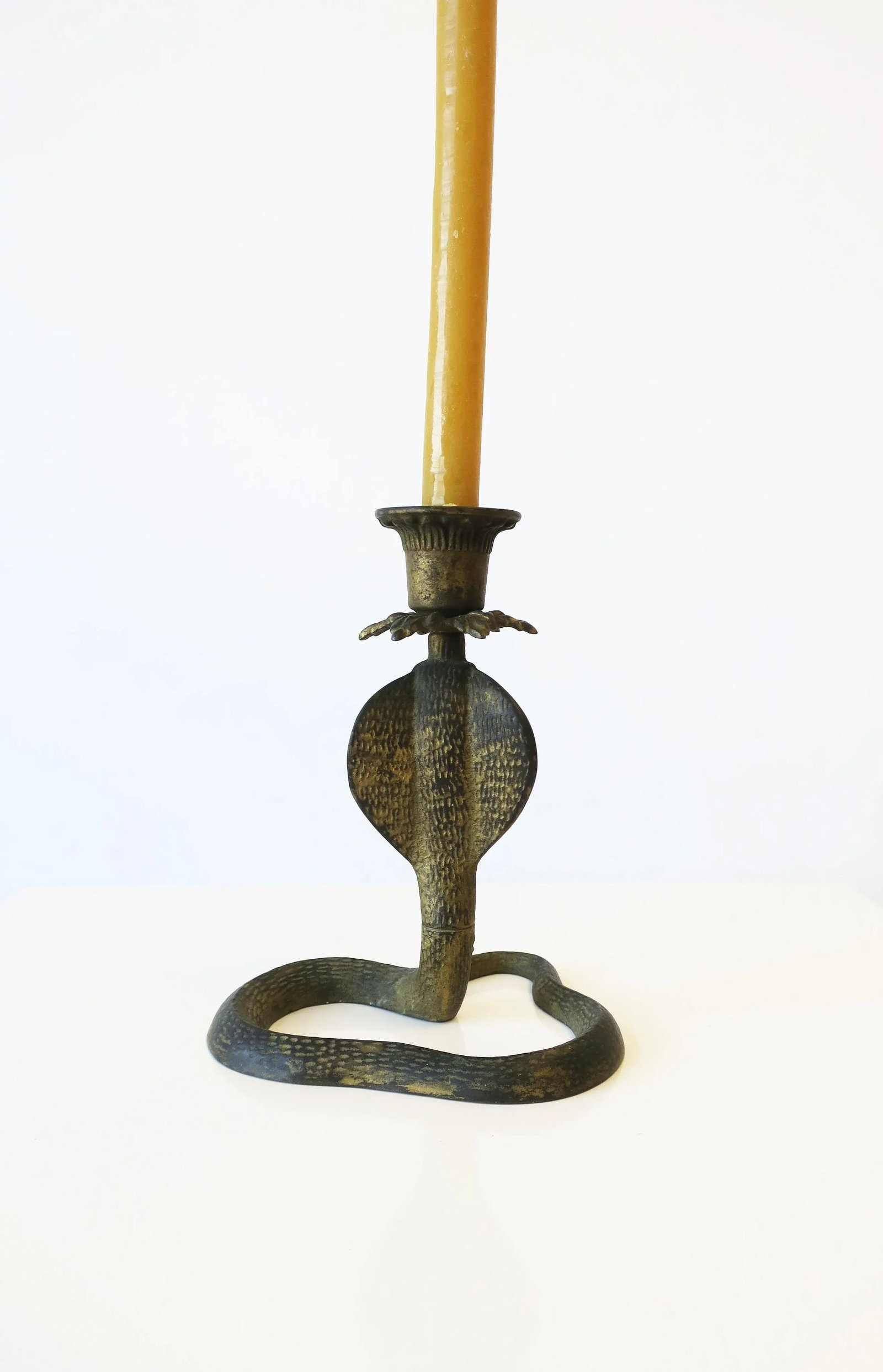 Cobra Snake Candlestick Holder, Circa Early 20th Century - 9