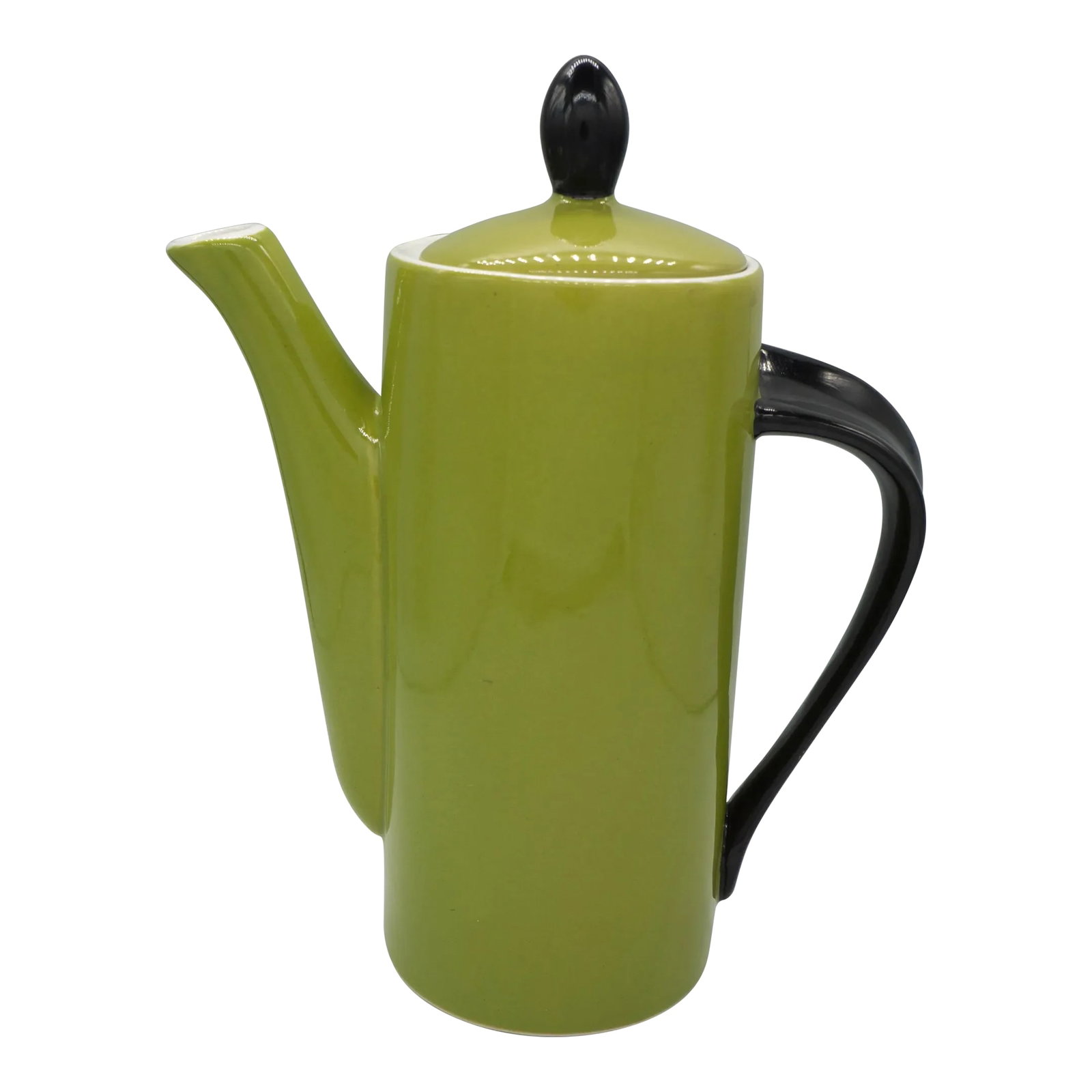 2000s California Pantry Avocado Green Ceramic Tea Pot (1 of 5)