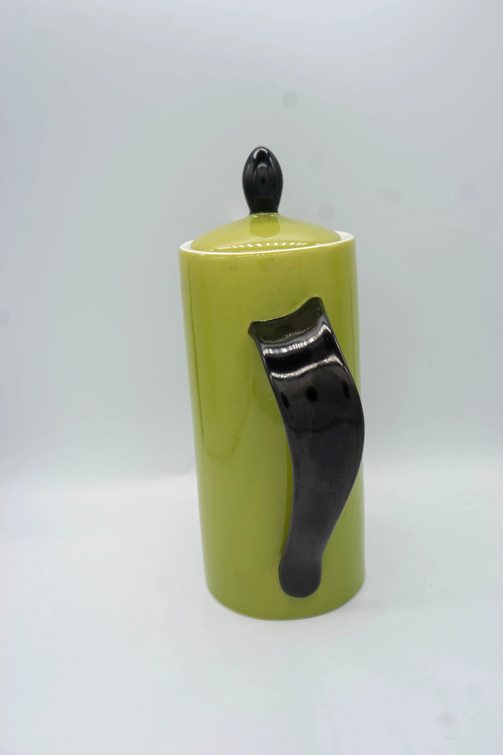 2000s California Pantry Avocado Green Ceramic Tea Pot - 2