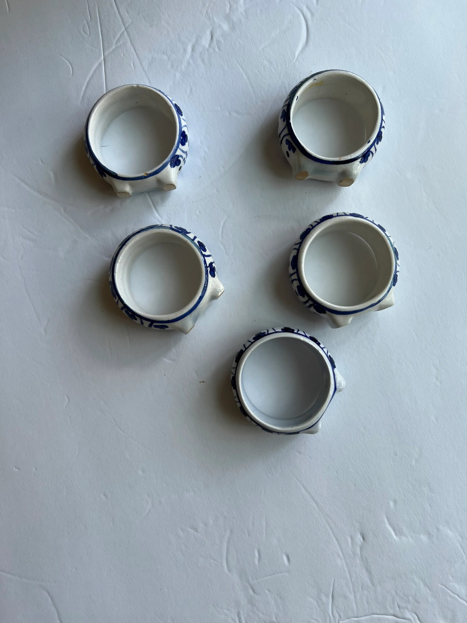 Blue and White Napkin Rings - 5