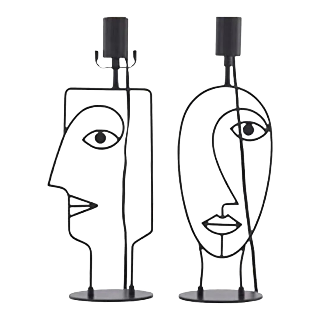 Sale Postmodern Man & Woman Pop Art Figural Iron Table Lamp Lamps Germany