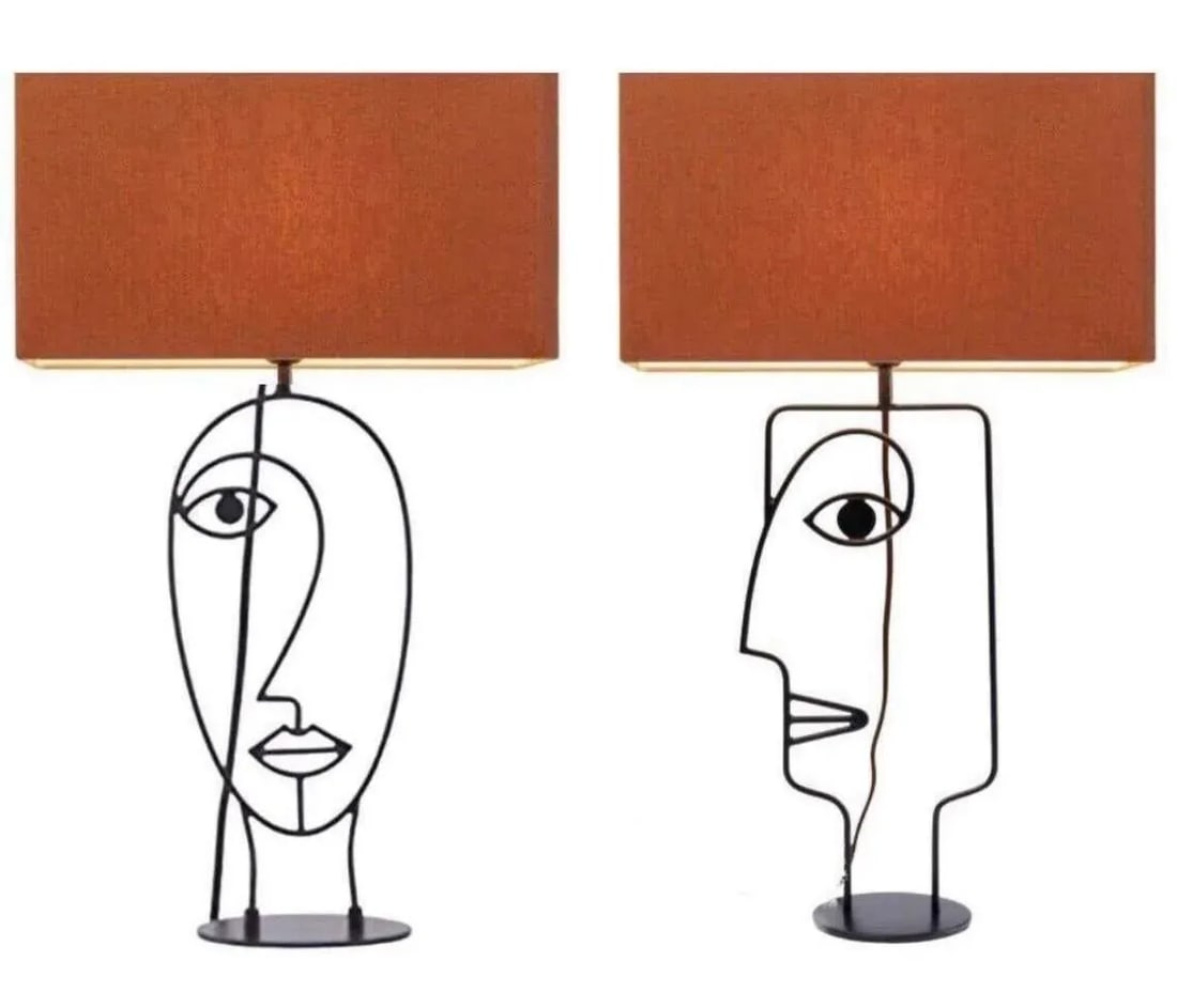 Sale Postmodern Man & Woman Pop Art Figural Iron Table Lamp Lamps Germany - 2
