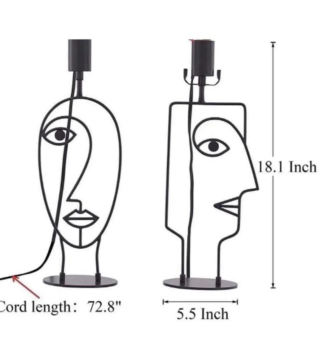 Sale Postmodern Man & Woman Pop Art Figural Iron Table Lamp Lamps Germany - 5