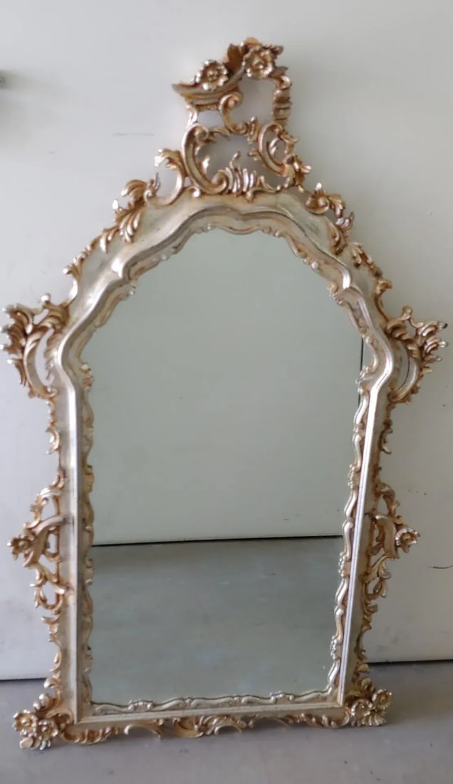 Roberto Giovannini Hand Carved Florentine Floral Mirror - 13