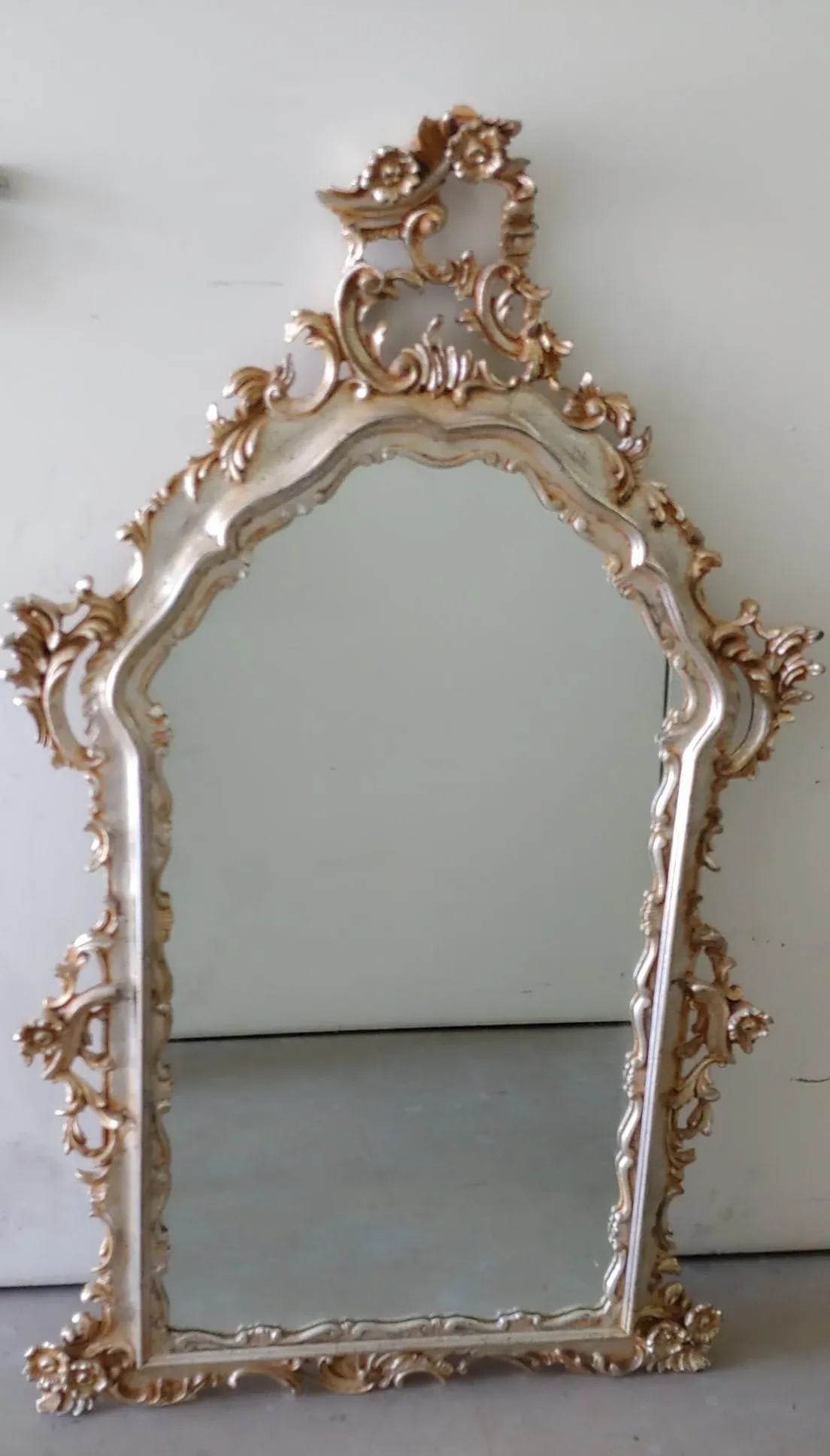 Roberto Giovannini Hand Carved Florentine Floral Mirror - 3