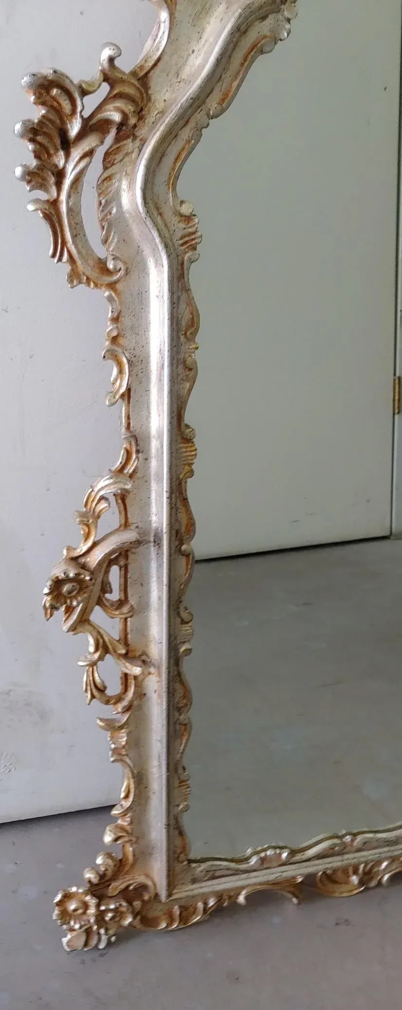 Roberto Giovannini Hand Carved Florentine Floral Mirror - 7