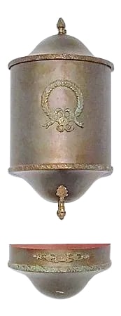 Antique Laurel Wreath Steel Lavabo (1 of 8)