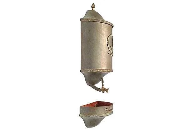 Antique Laurel Wreath Steel Lavabo - 2