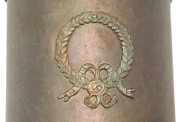 Antique Laurel Wreath Steel Lavabo - 5
