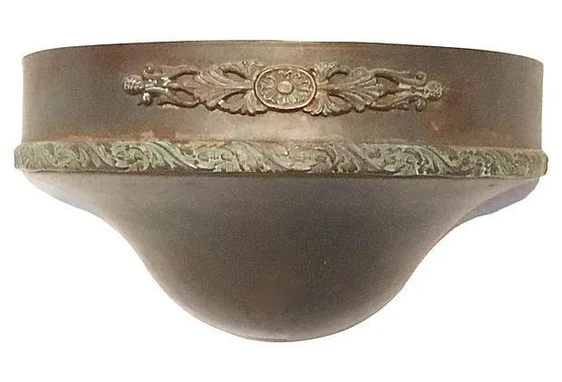 Antique Laurel Wreath Steel Lavabo - 7