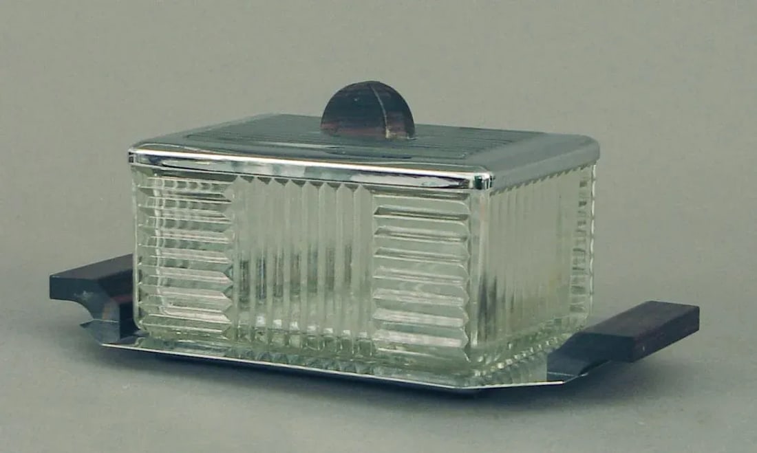1920s High Style French Art Deco/Moderne Glass Box and Tray - 3