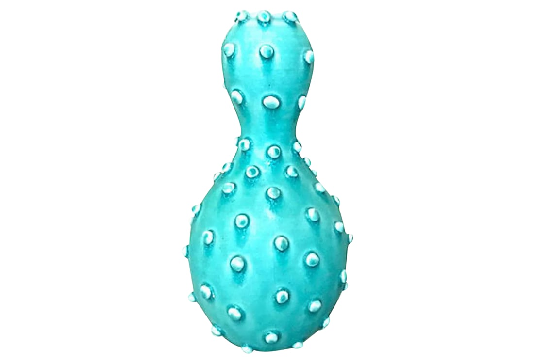 Vintage Jonathan Adler Abstract Vase: Vintage abstract Jonathan Adler vase in the Mid-Century Modern aesthetic. Embellishments with dots in relief. Marked "Jonathan Porter Adler, A, Pot" stamped on the underside. Condition: Alterations: