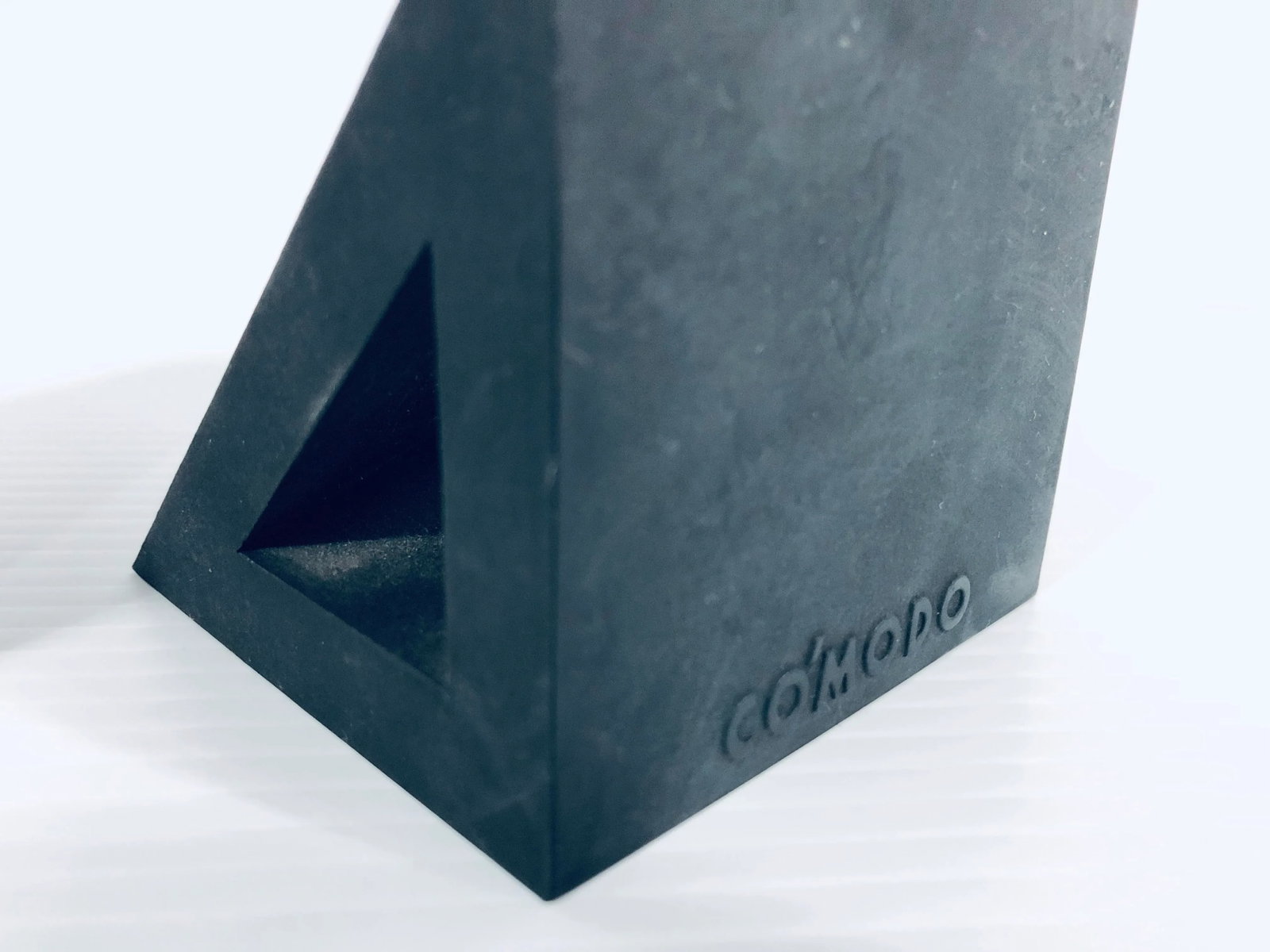Post Modern Nero "co'modo" Matte Black Rubber Bookends - a Pair - 11