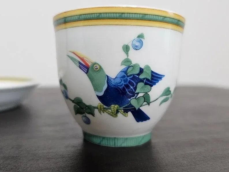 Hermes Paris Toucan Limoges Porcelain Cup & Dish - 5