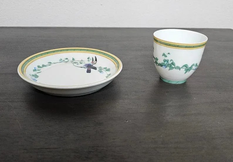 Hermes Paris Toucan Limoges Porcelain Cup & Dish - 9