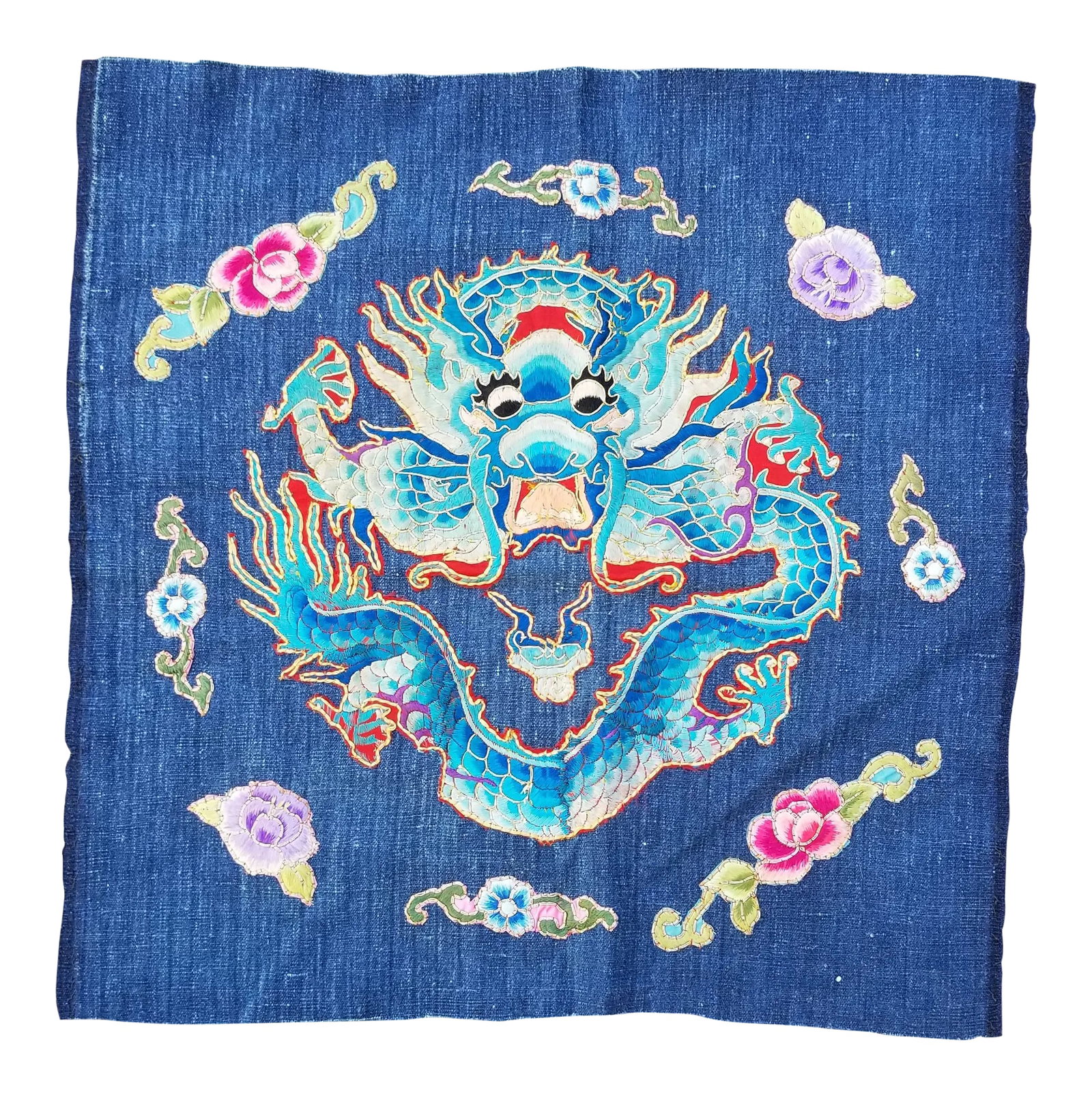 Foo Dragon Vintage Embroidery Panel (1 of 6)
