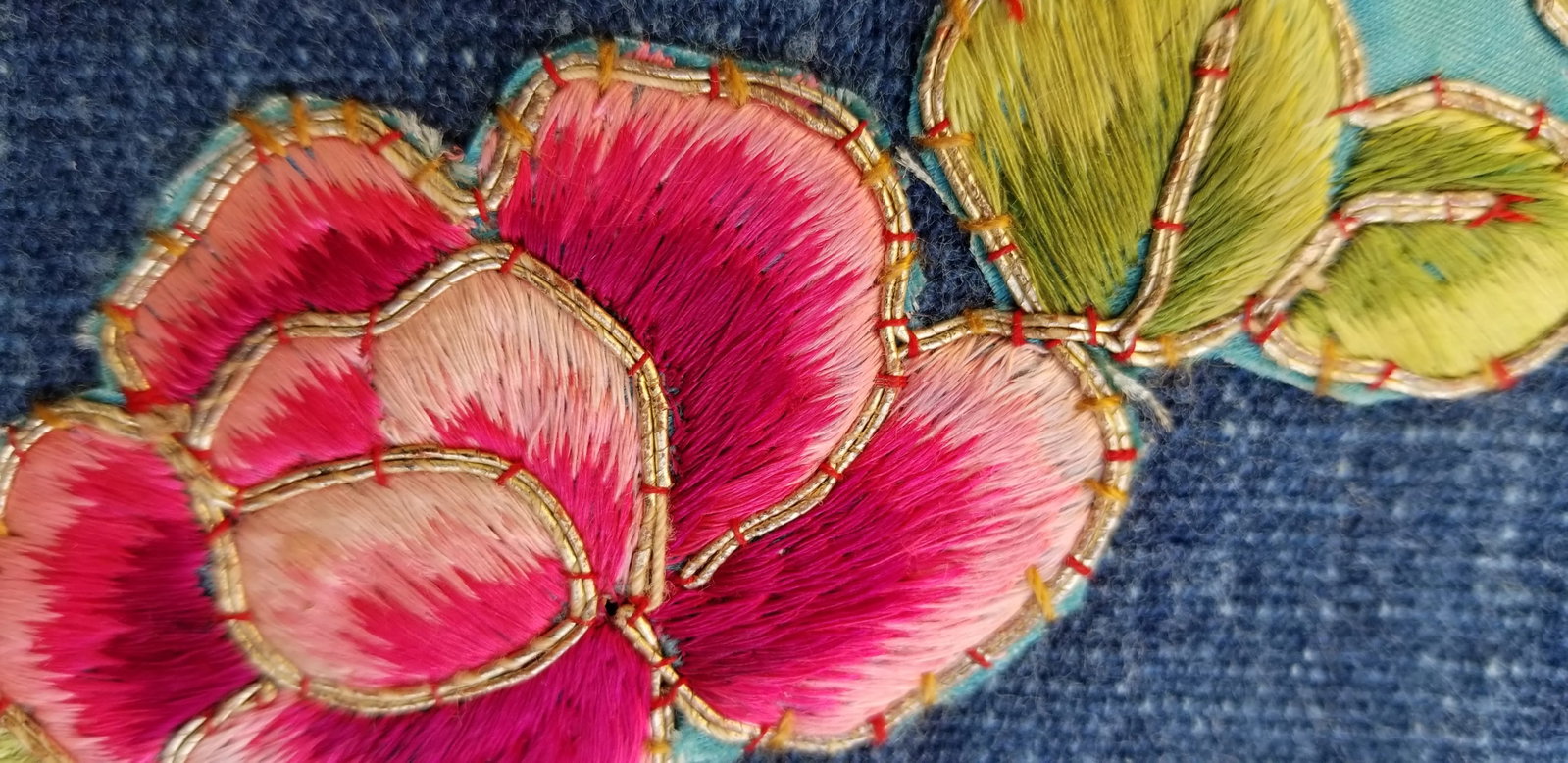 Foo Dragon Vintage Embroidery Panel - 5