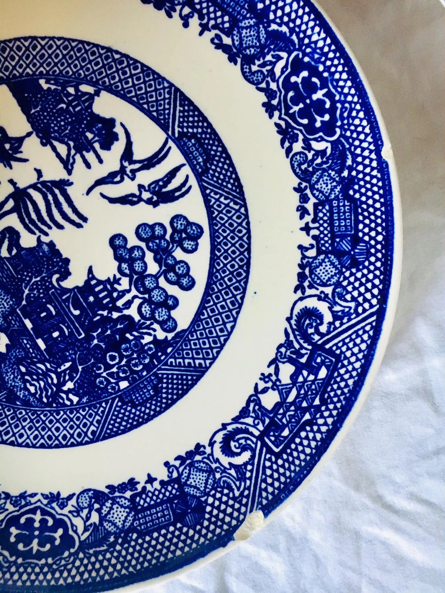 Blue Willow Transferware Plates - Set of 5 - 2
