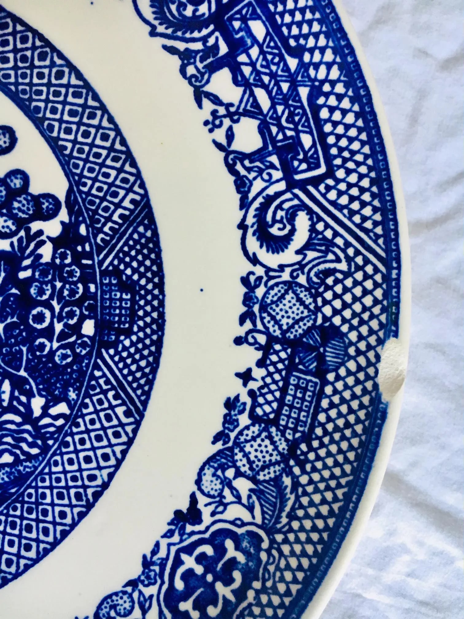 Blue Willow Transferware Plates - Set of 5 - 3