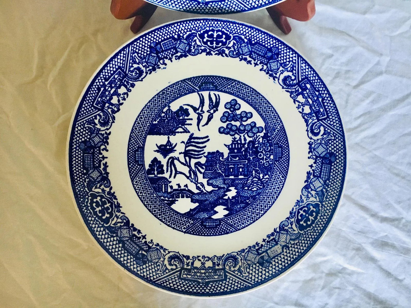 Blue Willow Transferware Plates - Set of 5 - 5
