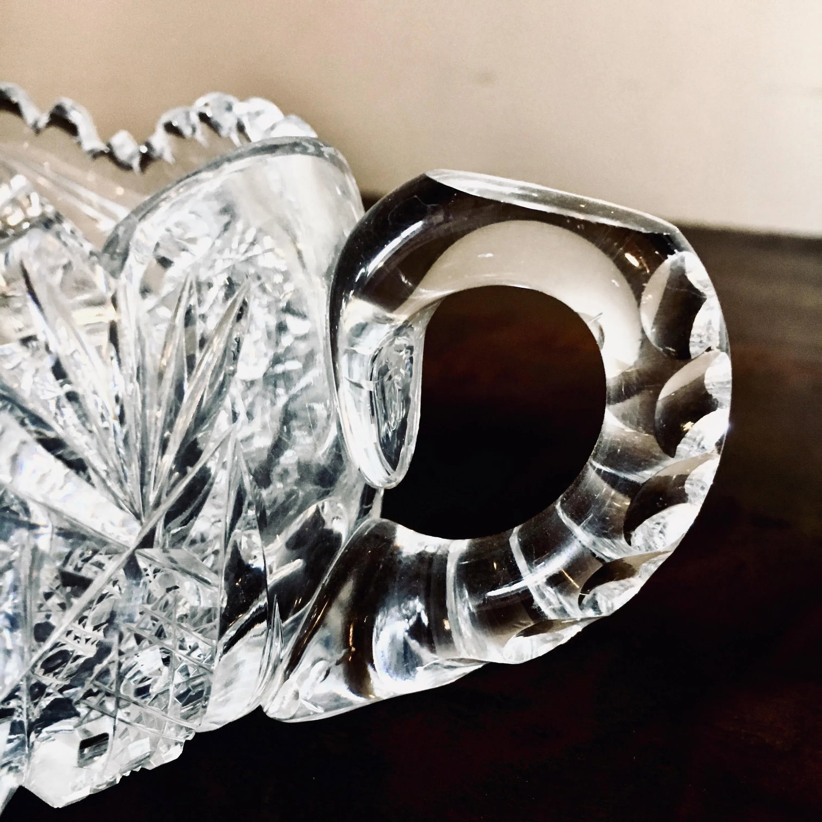 American Brilliant Period Cut Glass Sugar and Creamer - 2 Pieces - 6