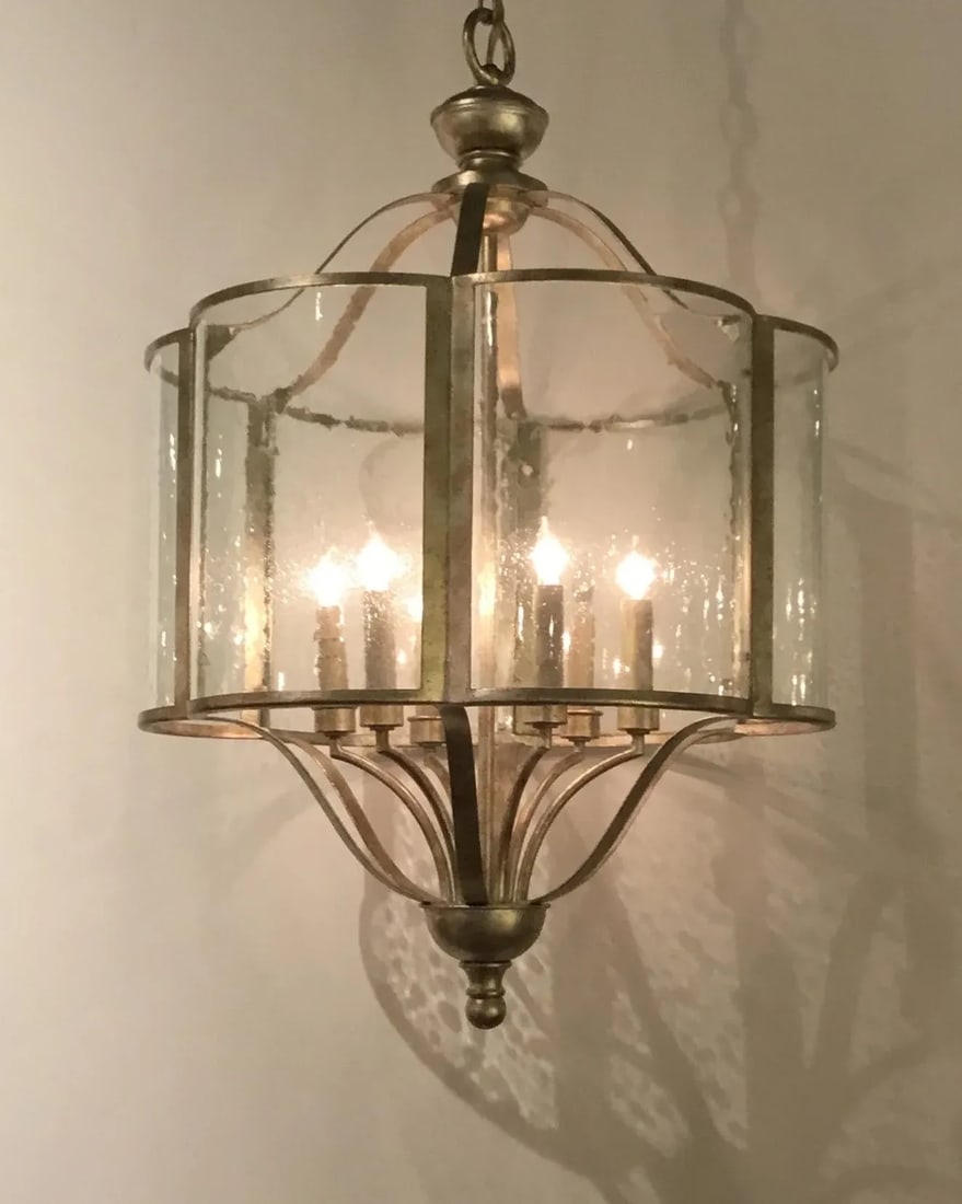 Currey & Co. Seeded Glass Transitional Ladock Lantern - 5