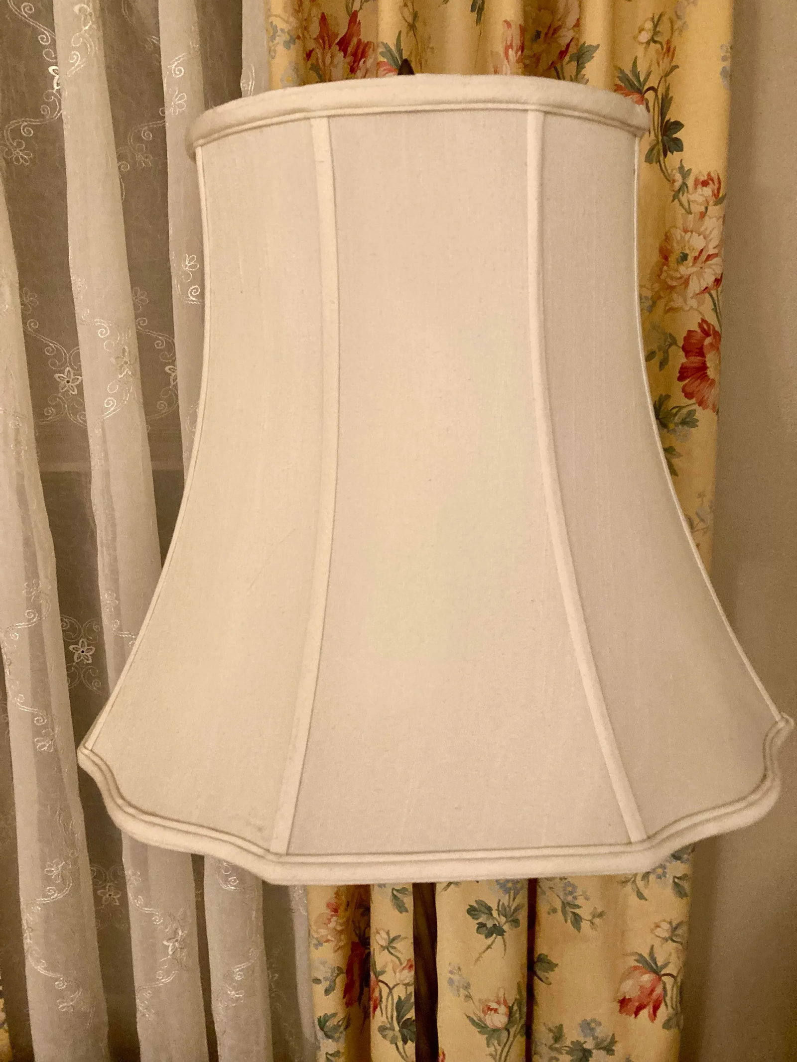 Large Silk Bell Shaped Linen Lamp Shade - 12