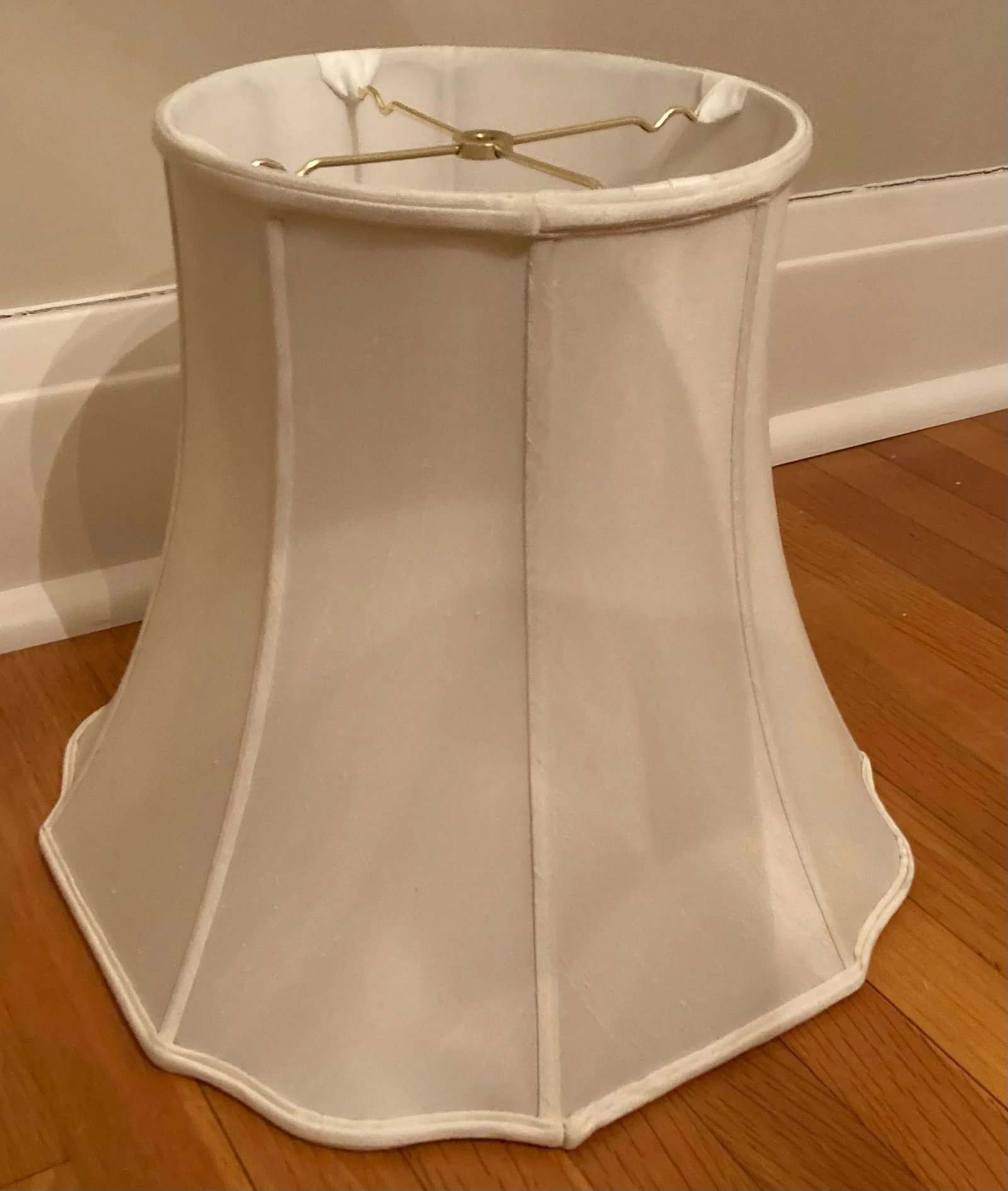 Large Silk Bell Shaped Linen Lamp Shade - 9