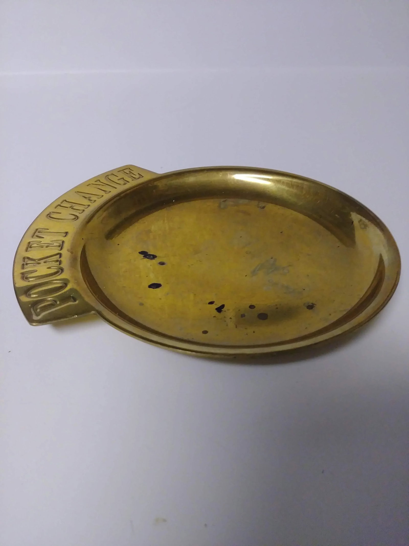 1950s Art Deco Solid Brass Pocket Change Valet Dish - 3