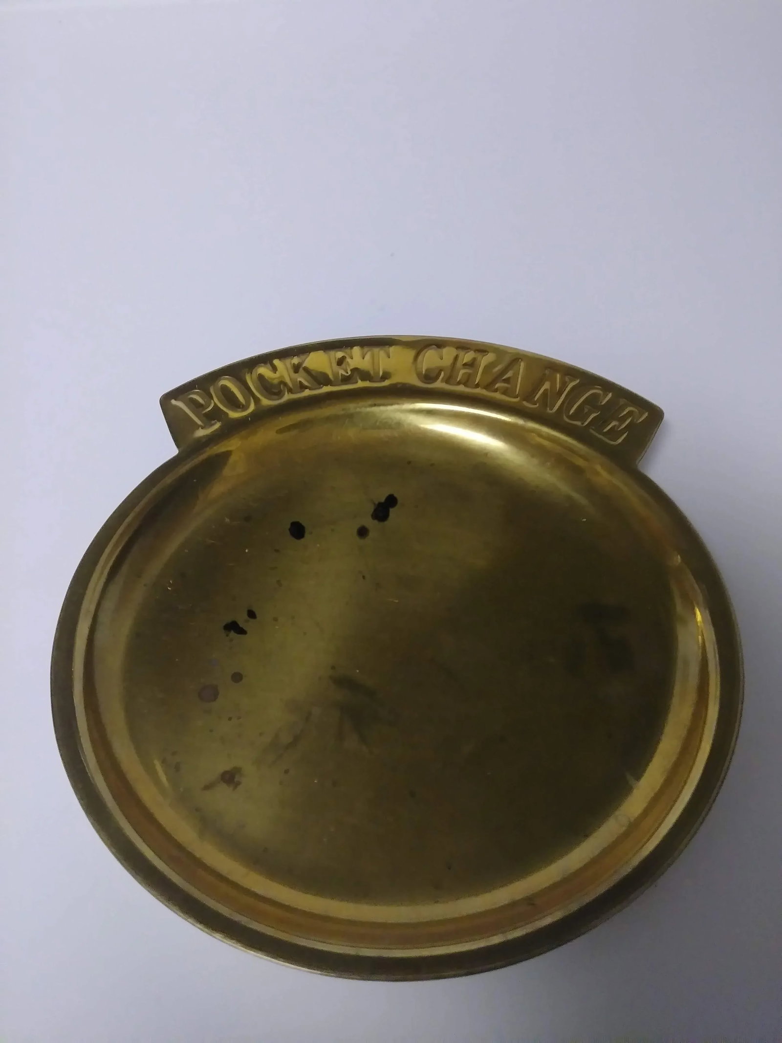 1950s Art Deco Solid Brass Pocket Change Valet Dish - 5