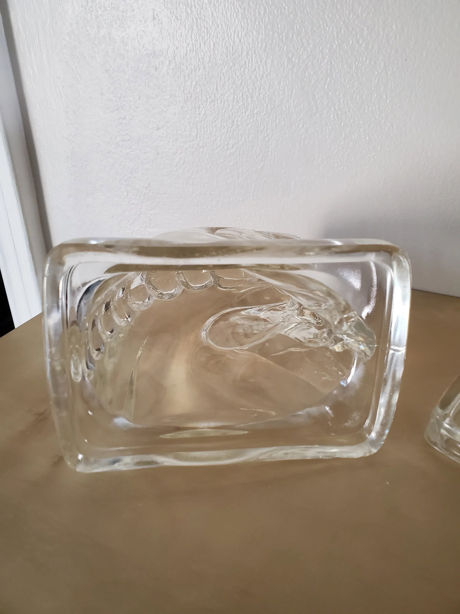 Vintage Glass Horse Head Bookends - a Pair - 3
