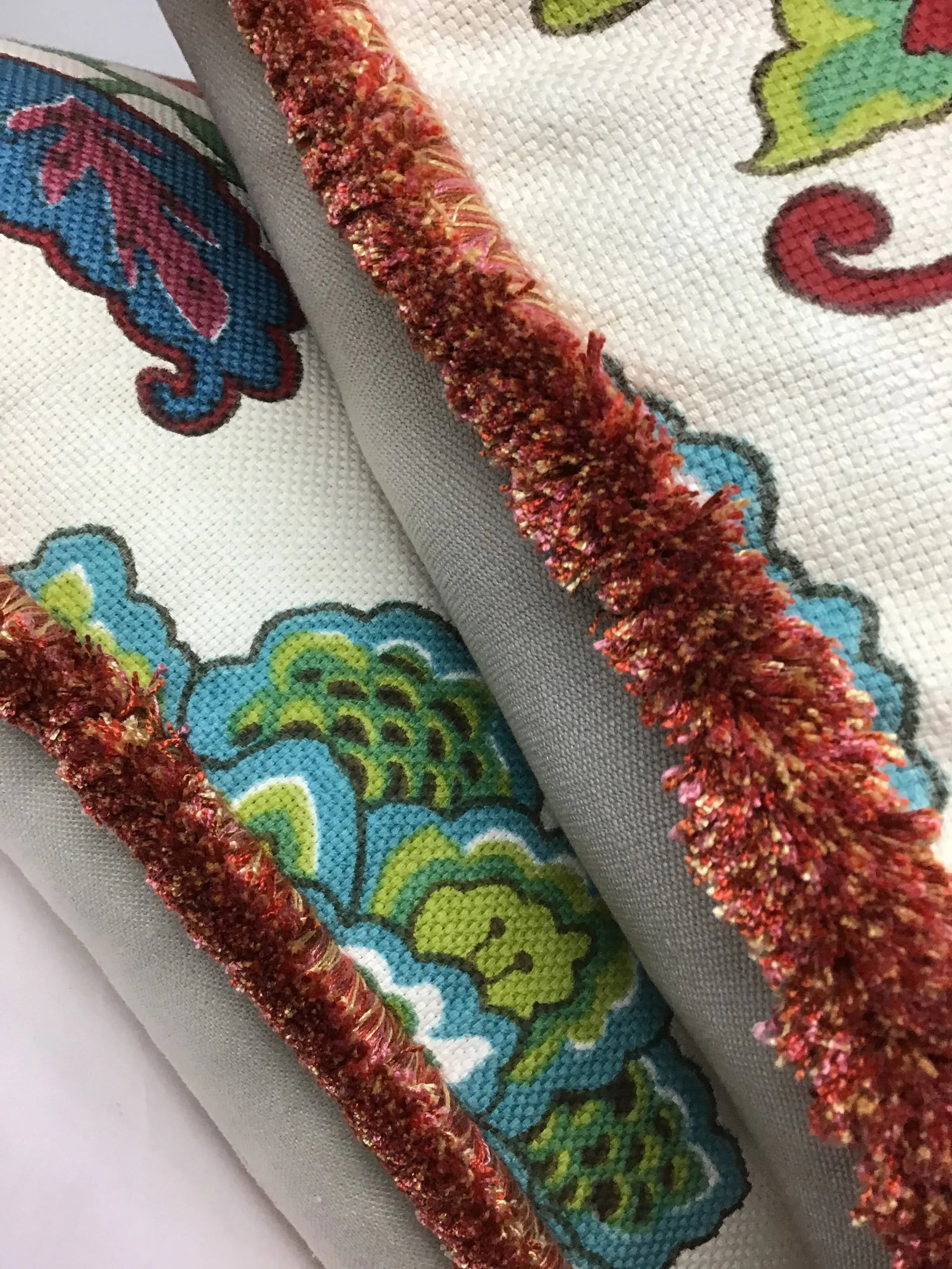 Boho Chic Pillows Printed in Multicolor Botanical - a Pair - 6