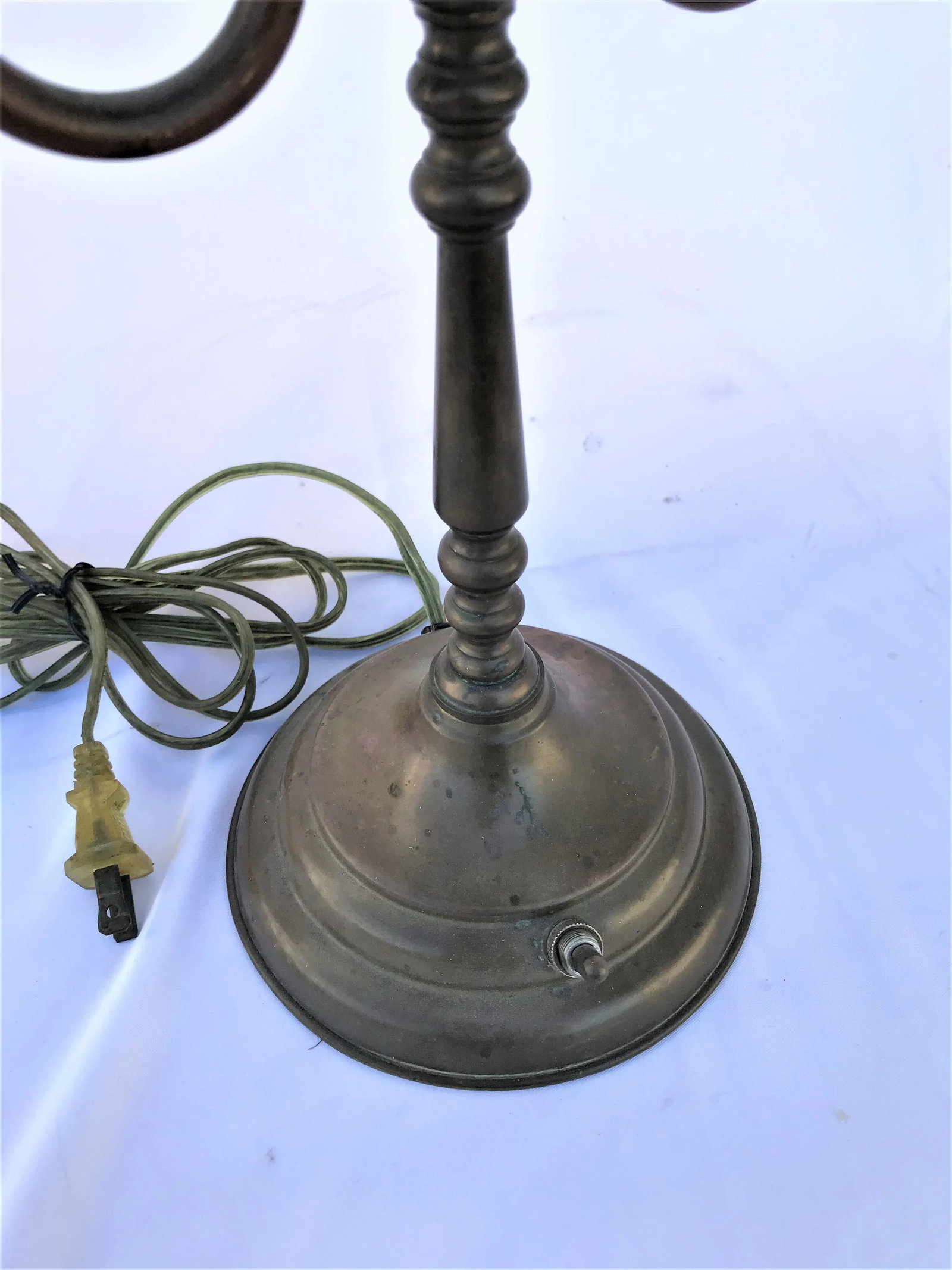 Early American Original Solid Brass Table Lamp - 3