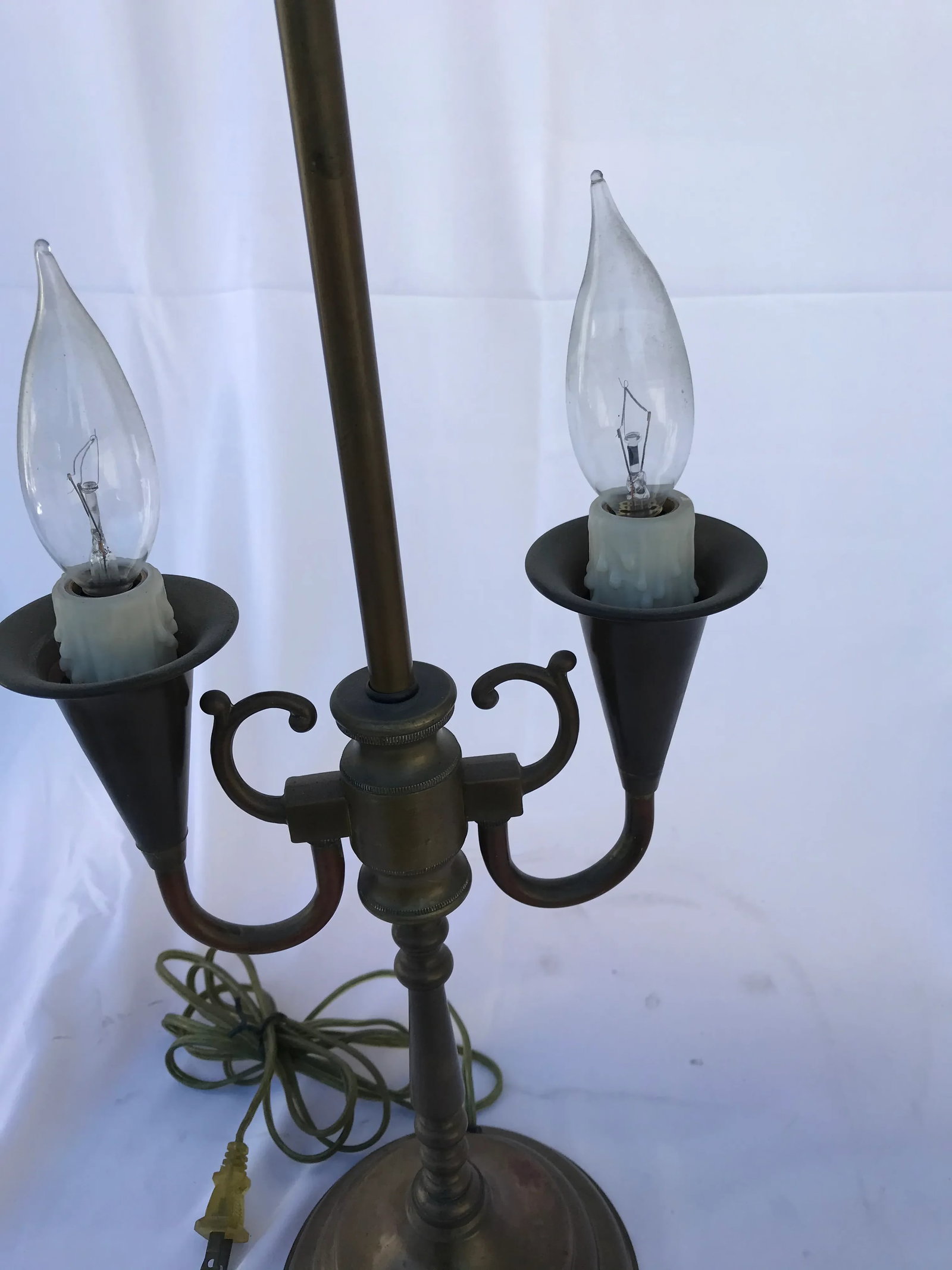 Early American Original Solid Brass Table Lamp - 4