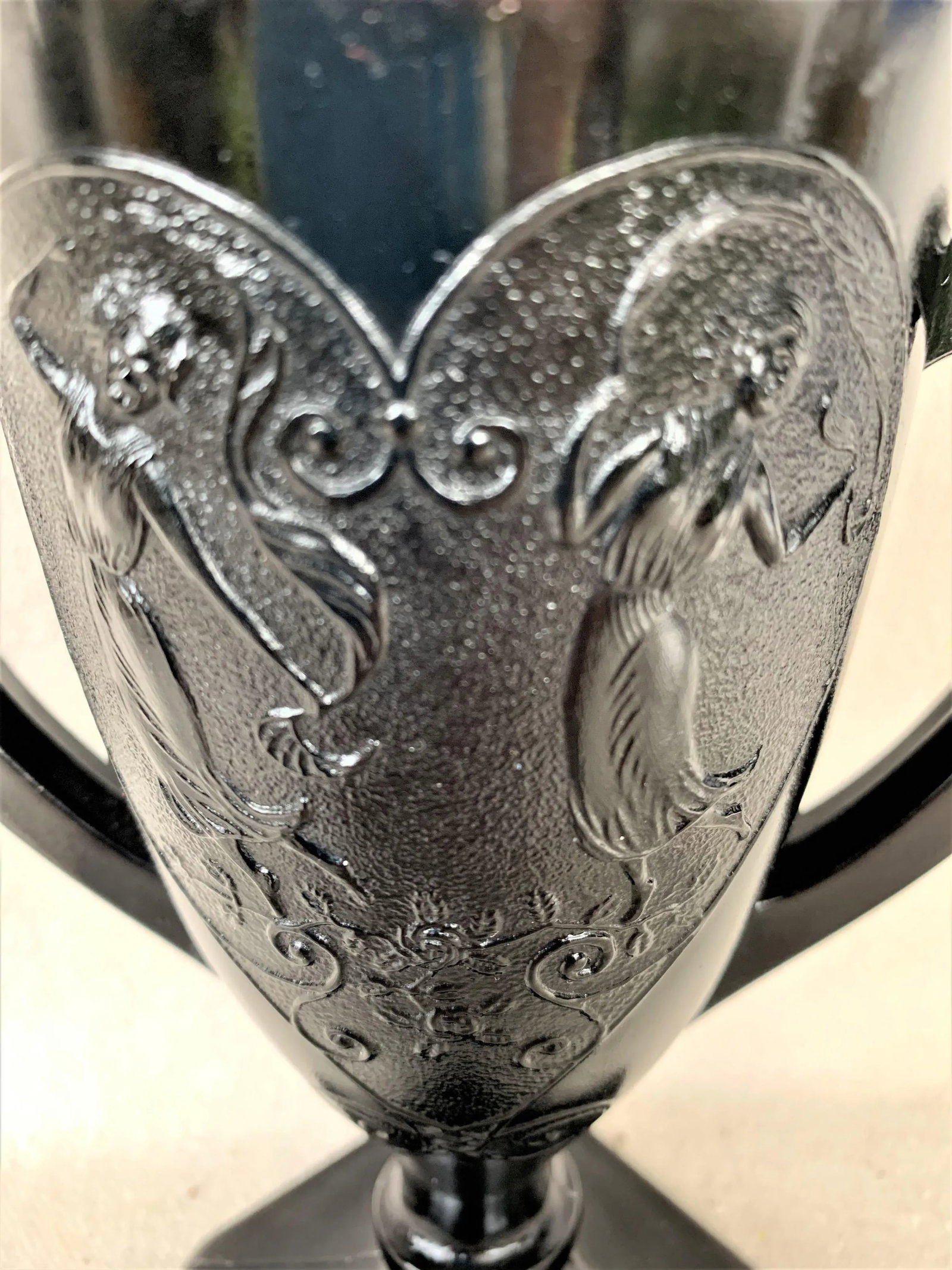 Black Amethyst Glass Vase - 5